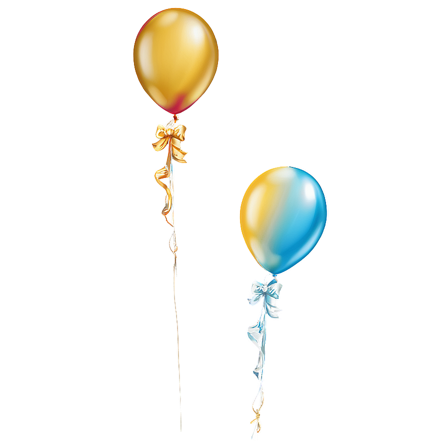 Gold Balloon Bouquet Png 06212024