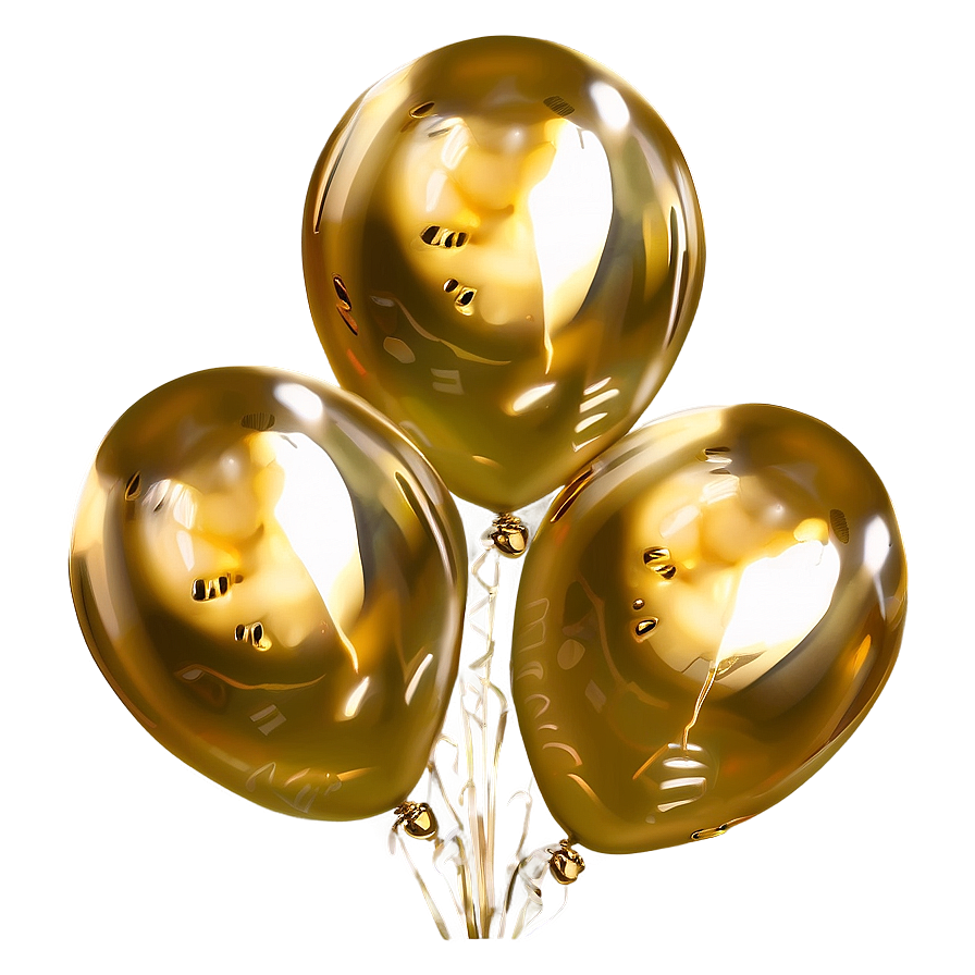 Gold Balloon Bunch Png Rsg