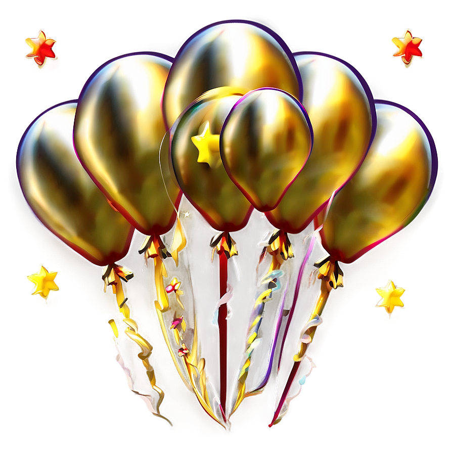 Gold Balloon Pattern Png 06212024