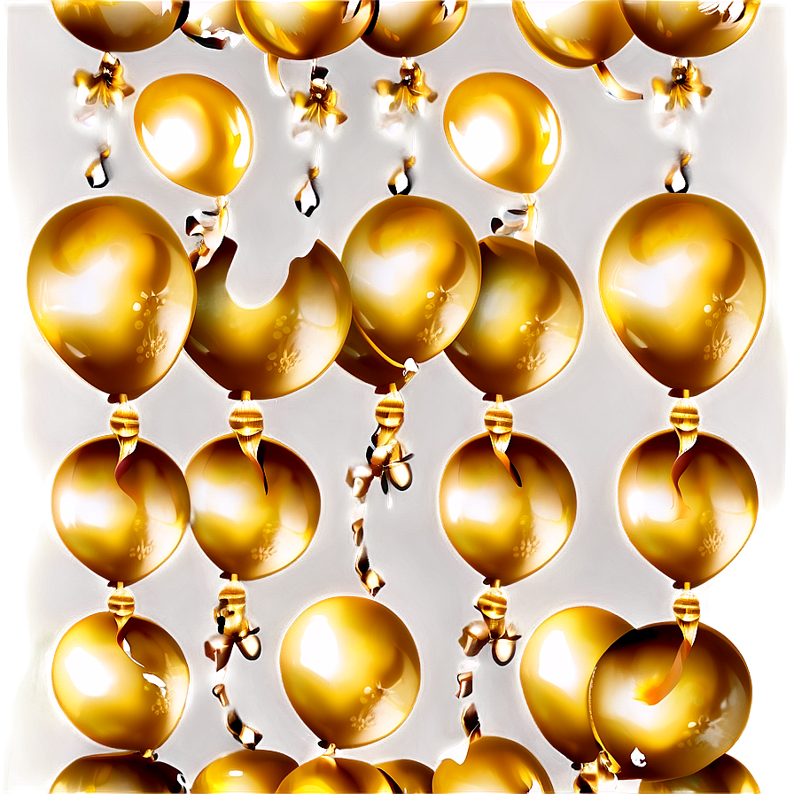 Gold Balloon Pattern Png 50