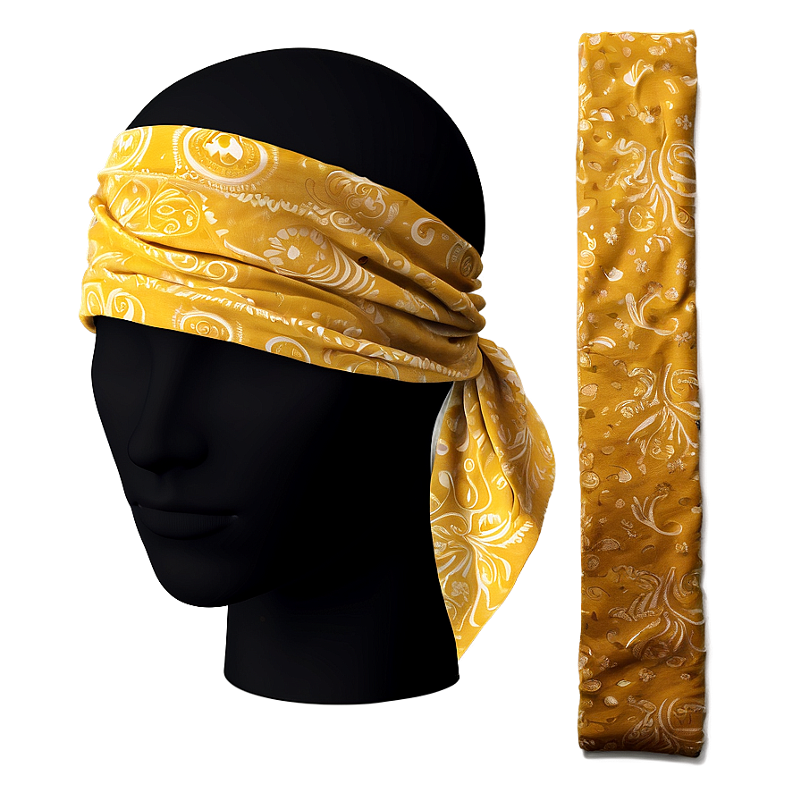 Gold Bandana Wrap Png Plx