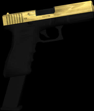 Gold Barrel Glock Pistol