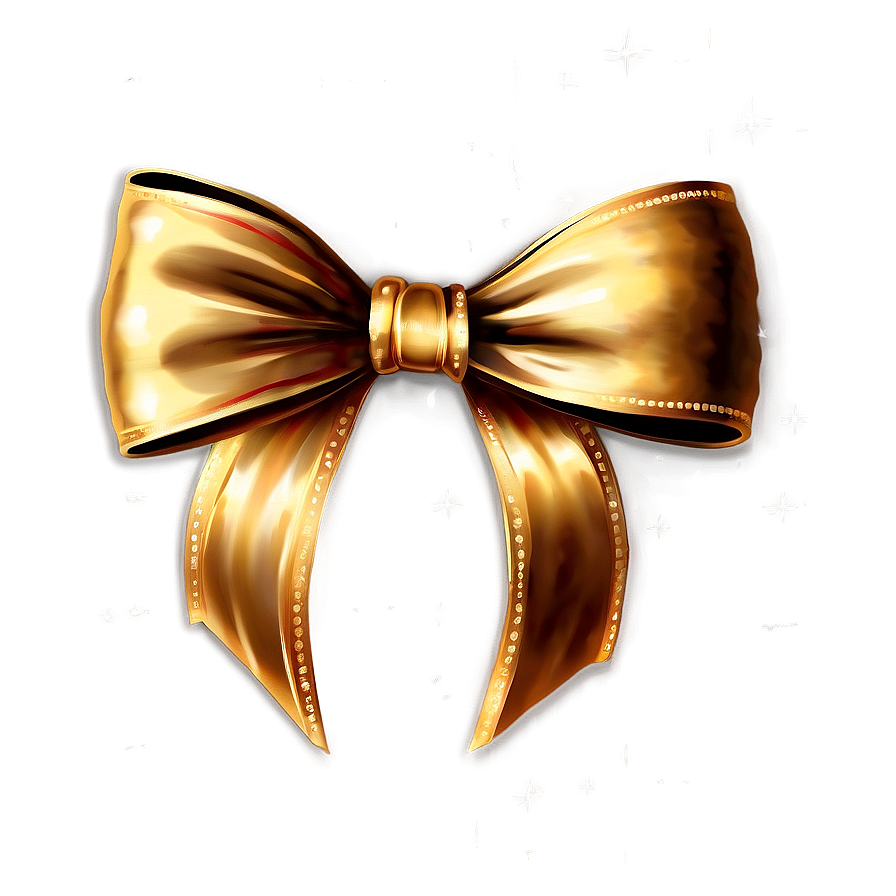 Gold Bow For Decoration Png Ryg80