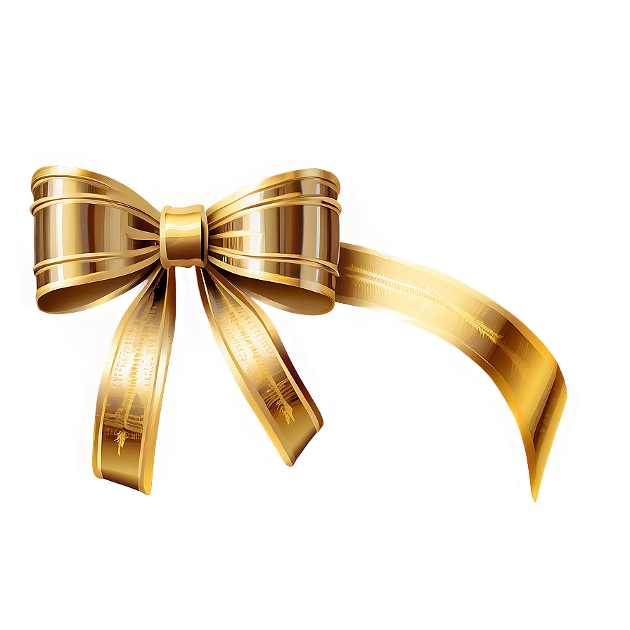 Gold Bow For Design Png Mgb63