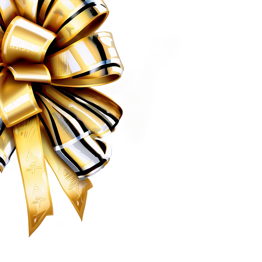 Gold Bow For Present Png Hom