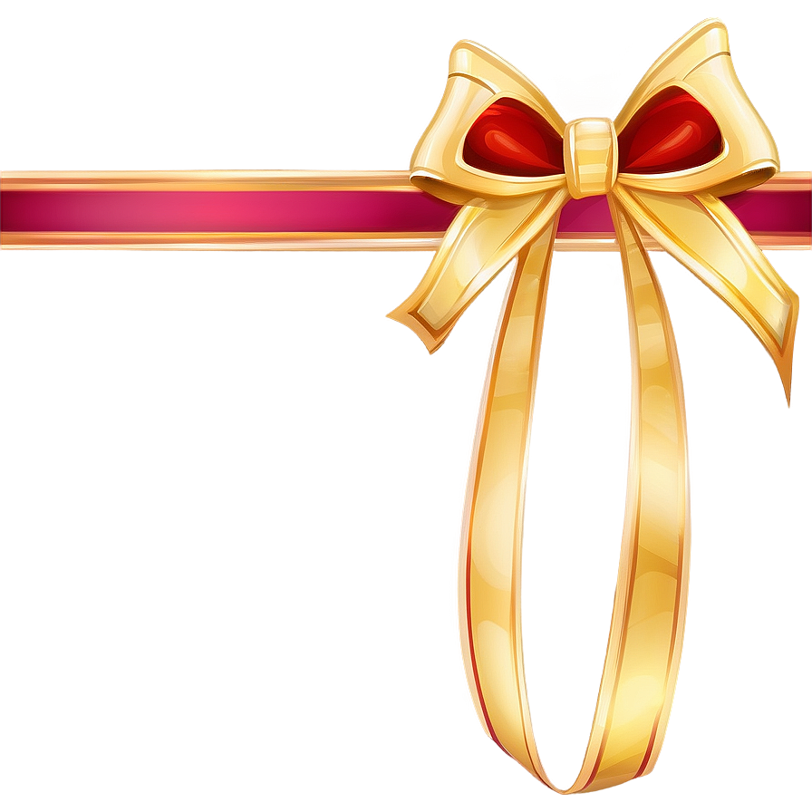 Gold Bow Ribbon Png 85