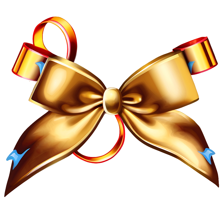 Gold Bow Ribbon Png 96