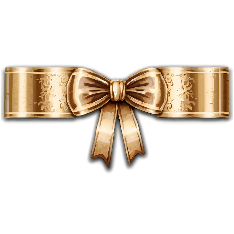 Gold Bow Ribbon Png Itl