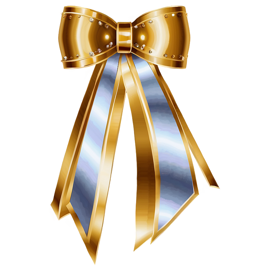 Gold Bow With Diamonds Png 13