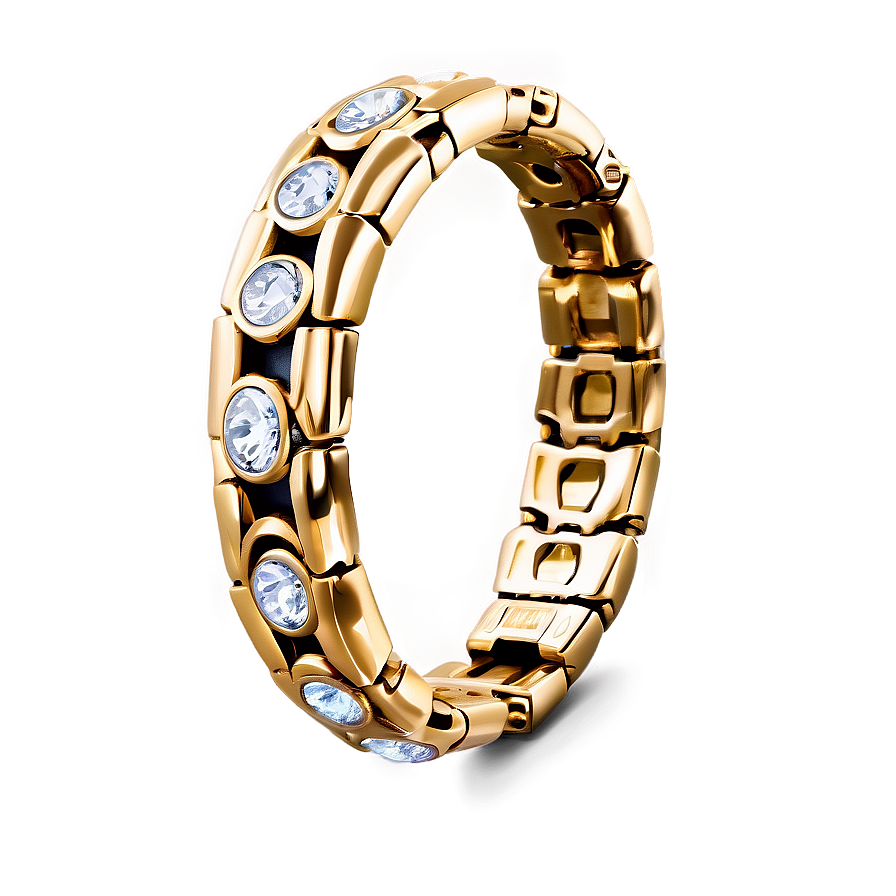 Gold Bracelet With Diamonds Png Iff