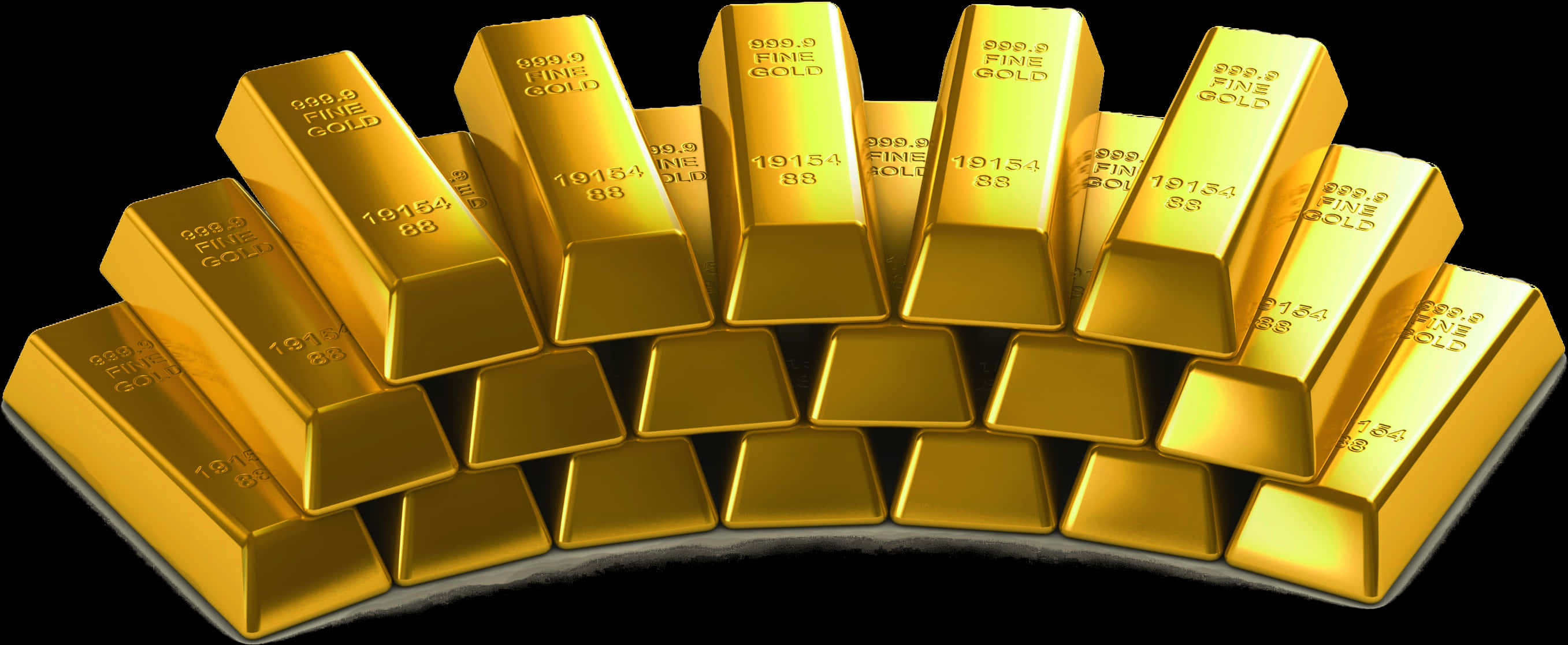 Gold Bullion Bars Display