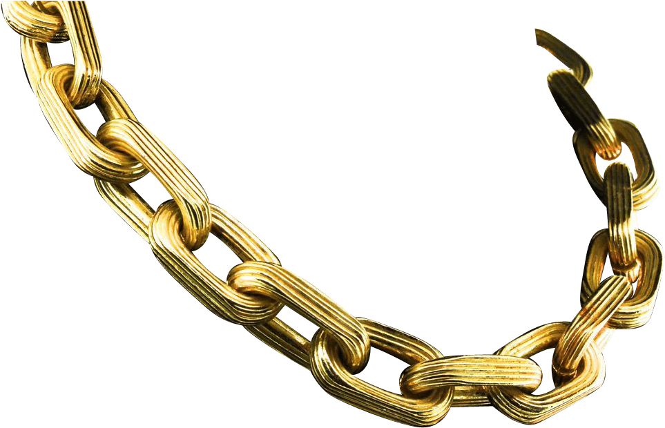 Gold Chain Necklace Broken Link