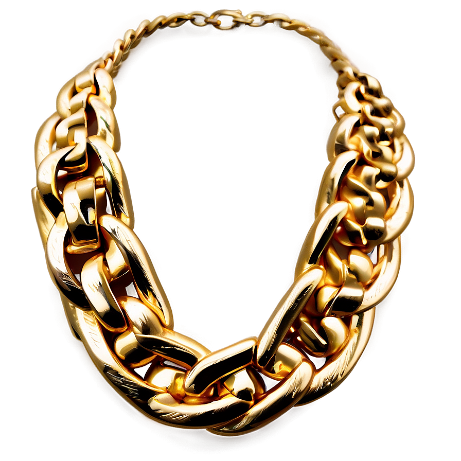 Gold Chain Necklace Png 05032024