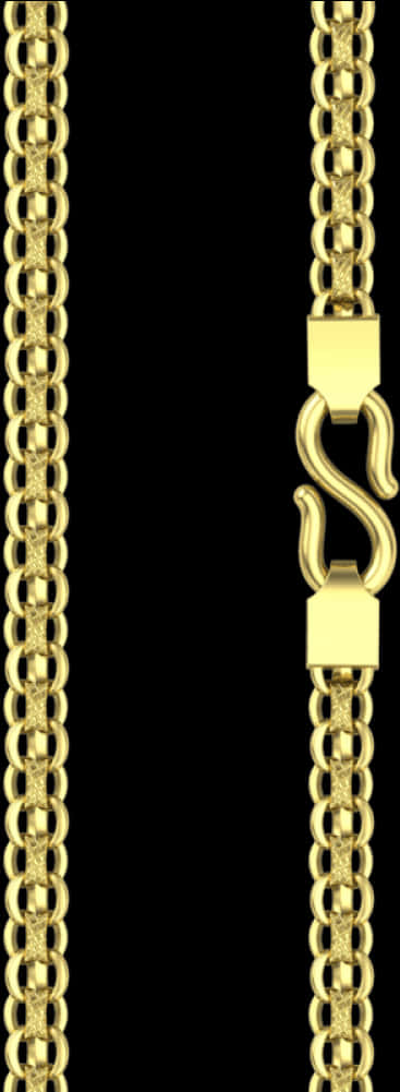 Gold Chainwith Dollar Sign Clasp