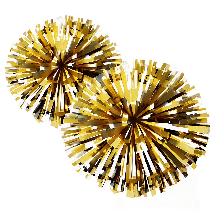 Gold Cheer Pom Poms Png 48