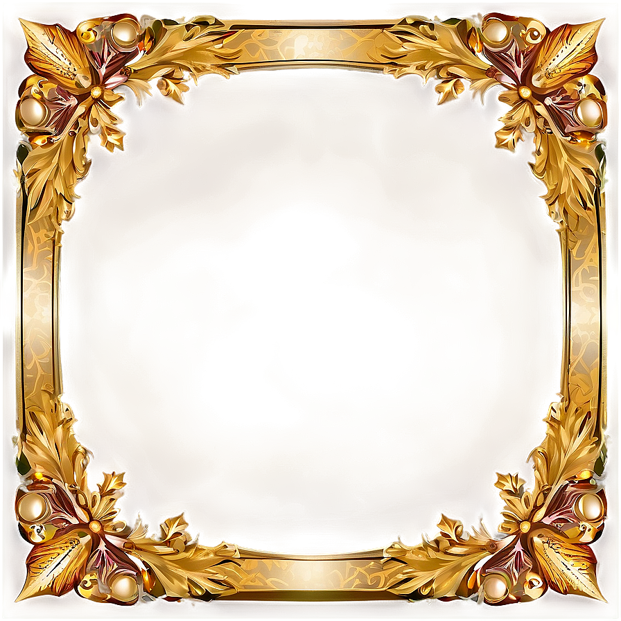 Gold Christmas Frame Png 05252024