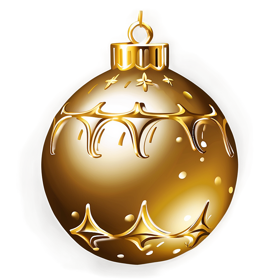 Gold Christmas Ornament A