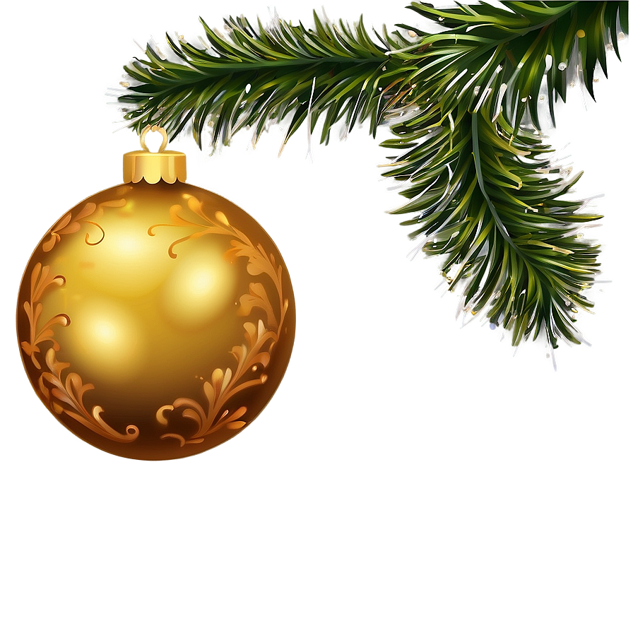 Gold Christmas Ornament C