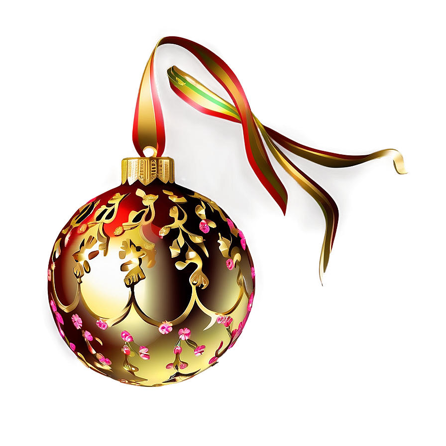 Gold Christmas Ornament D