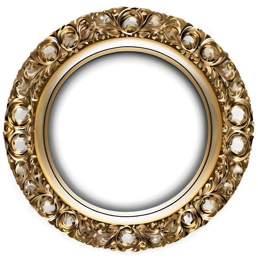 Gold Circle Frame Clipart Png 06262024