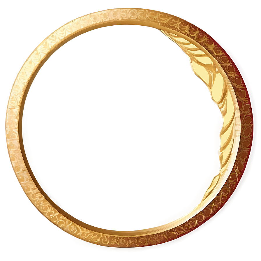 Gold Circle Frame For Invitation Png Ebu3