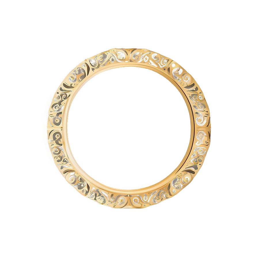 Gold Circle Frame For Invitation Png Tif33