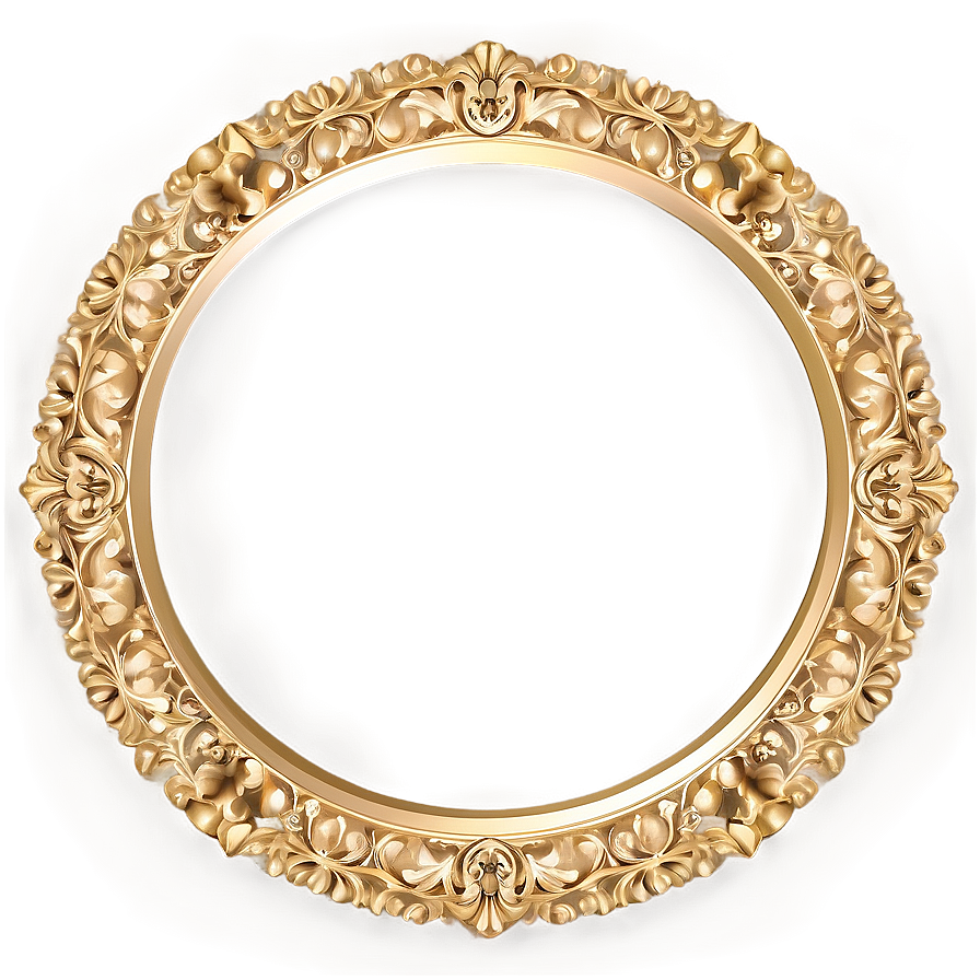 Gold Circle Frame For Wedding Png 06262024