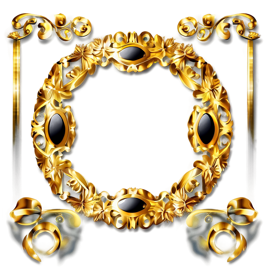 Gold Circle Frame For Wedding Png Tib25