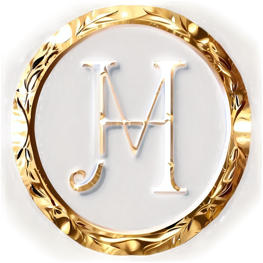 Gold Circle Monogram Frame Png 06262024