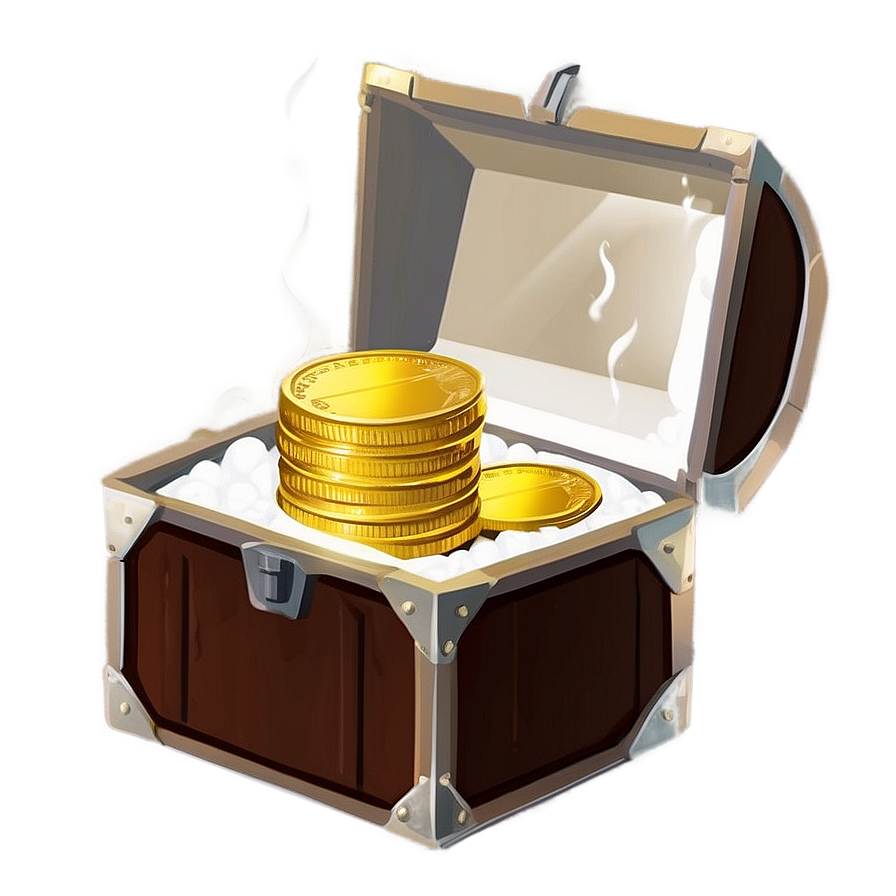 Gold Coin In Chest Png Xas18