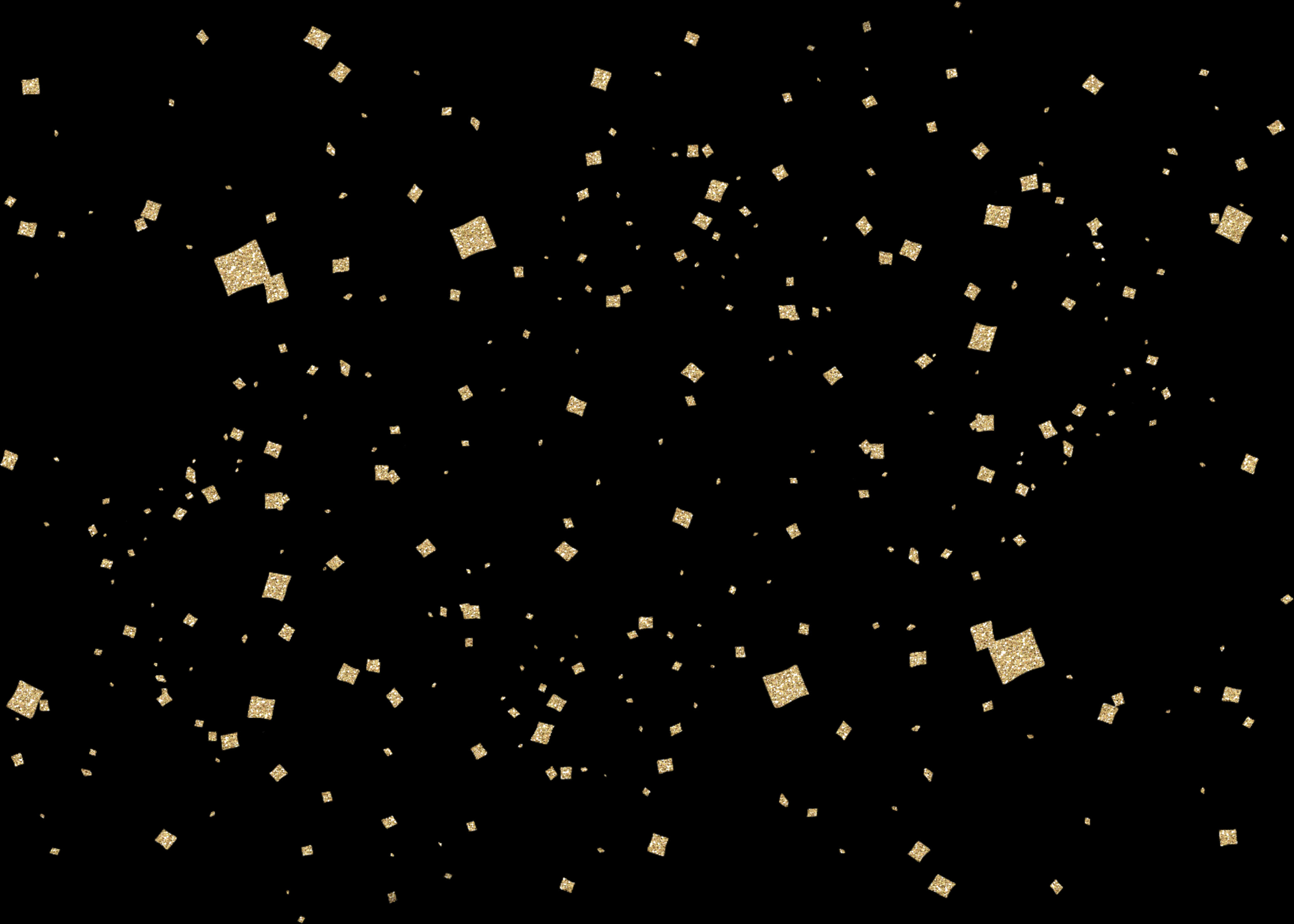 Gold Confetti Black Background