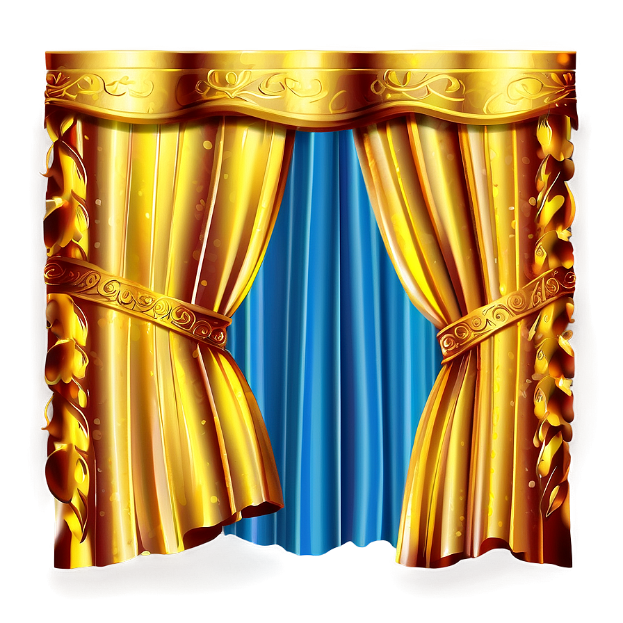 Gold Curtains Png Uiq