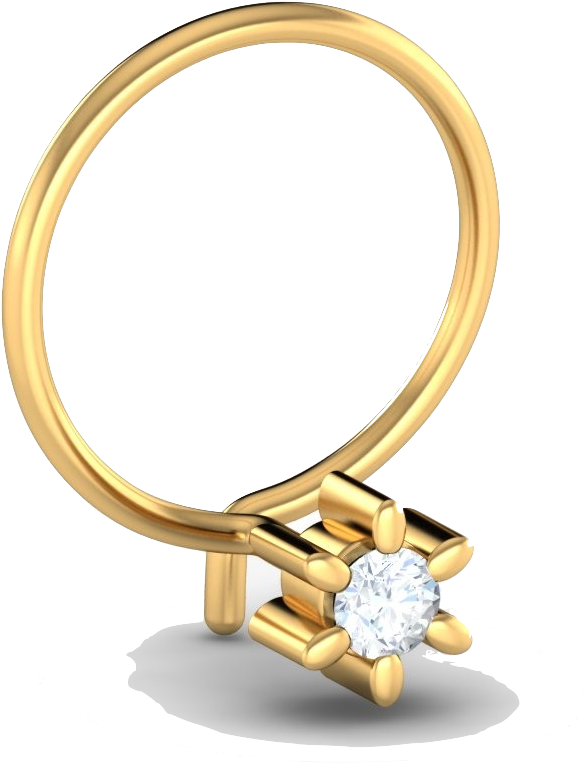 Gold Diamond Nose Ring Design