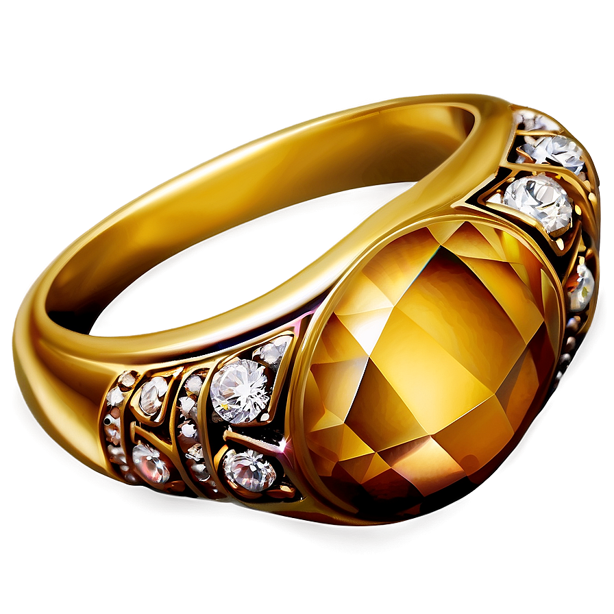 Gold Diamond Ring Png 90