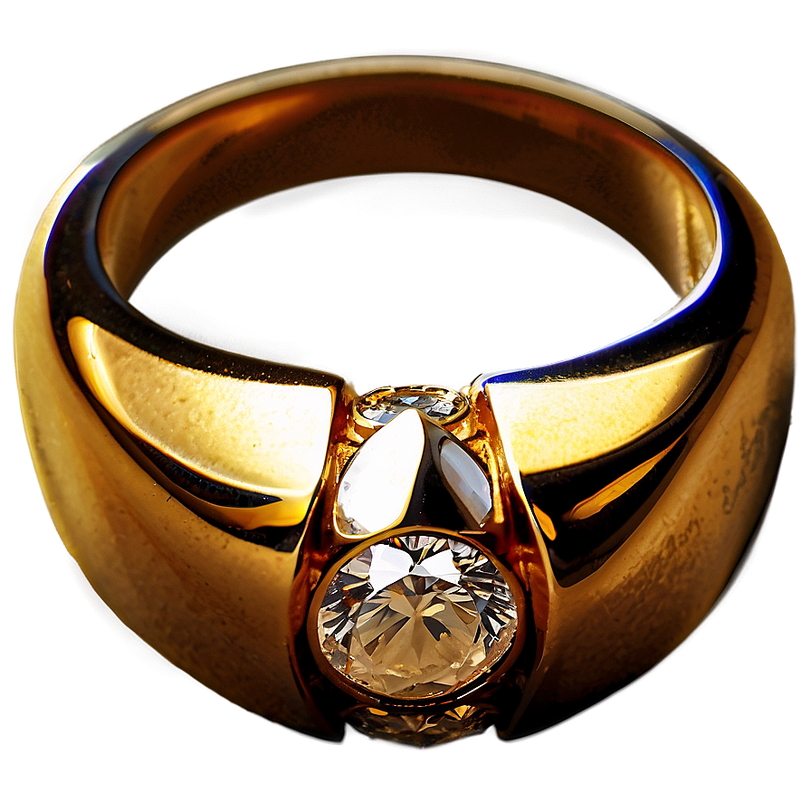 Gold Diamond Ring Png Xcx6