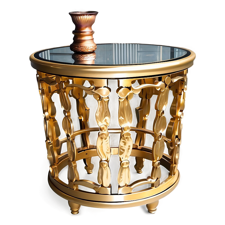 Gold End Table Png 06292024