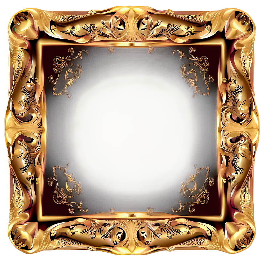 Gold Fancy Frame Png 06132024