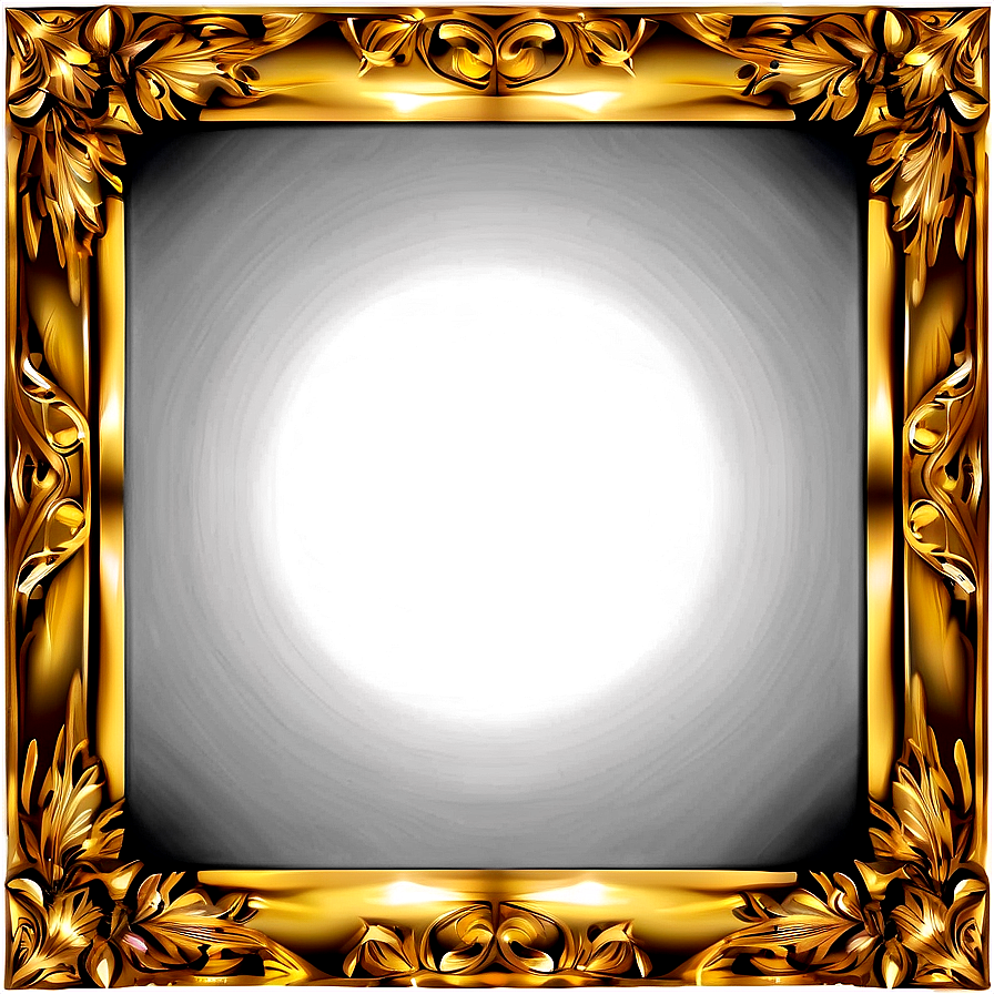 Gold Fancy Frame Png Cid52