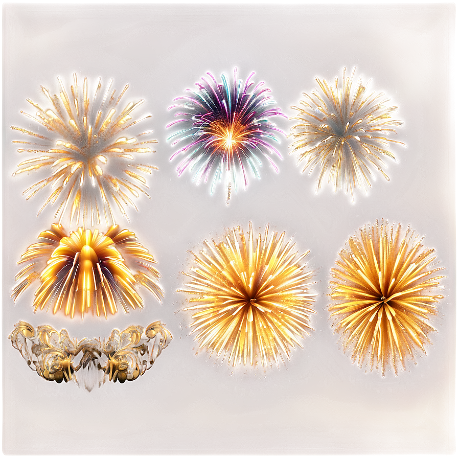 Gold Festival Fireworks Png Ece