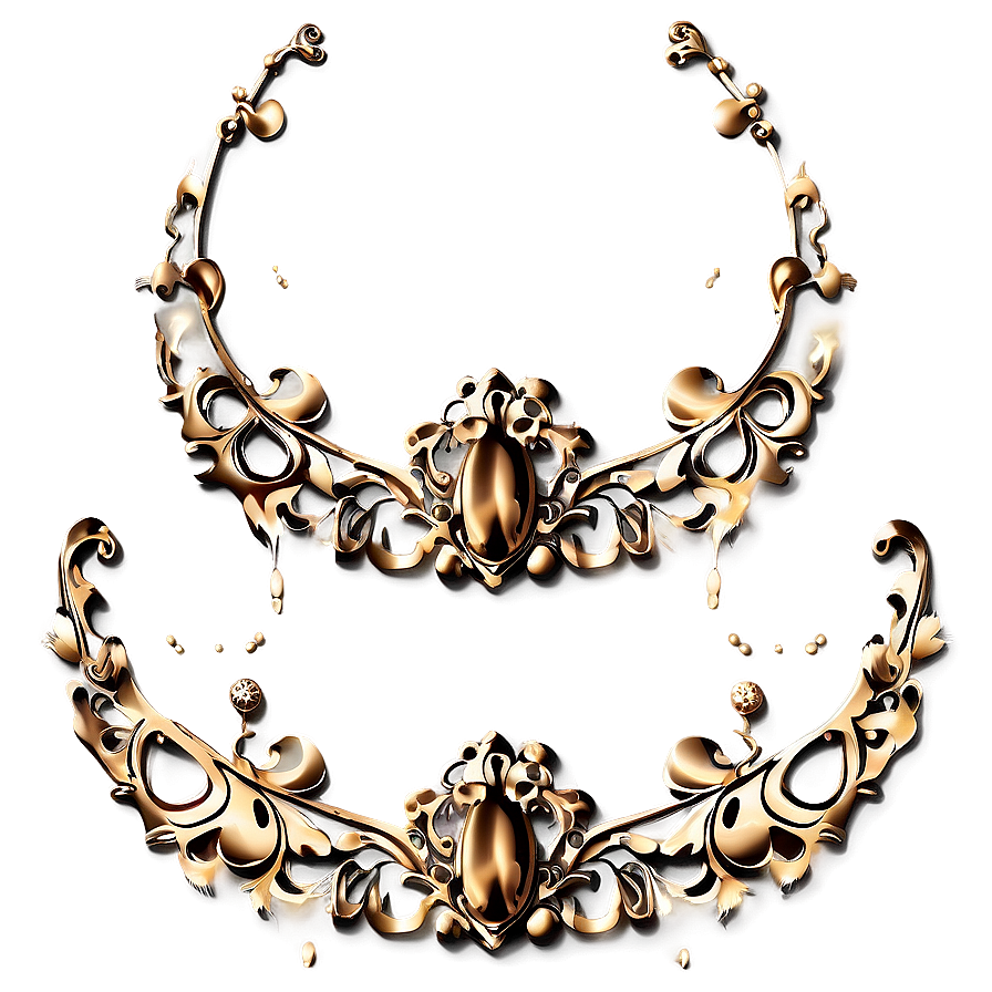 Gold Filigree Embellishment Png 30