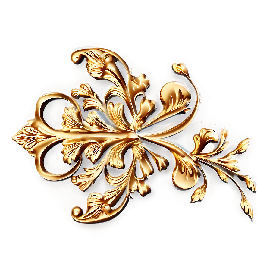 Gold Filigree Embellishment Png 49