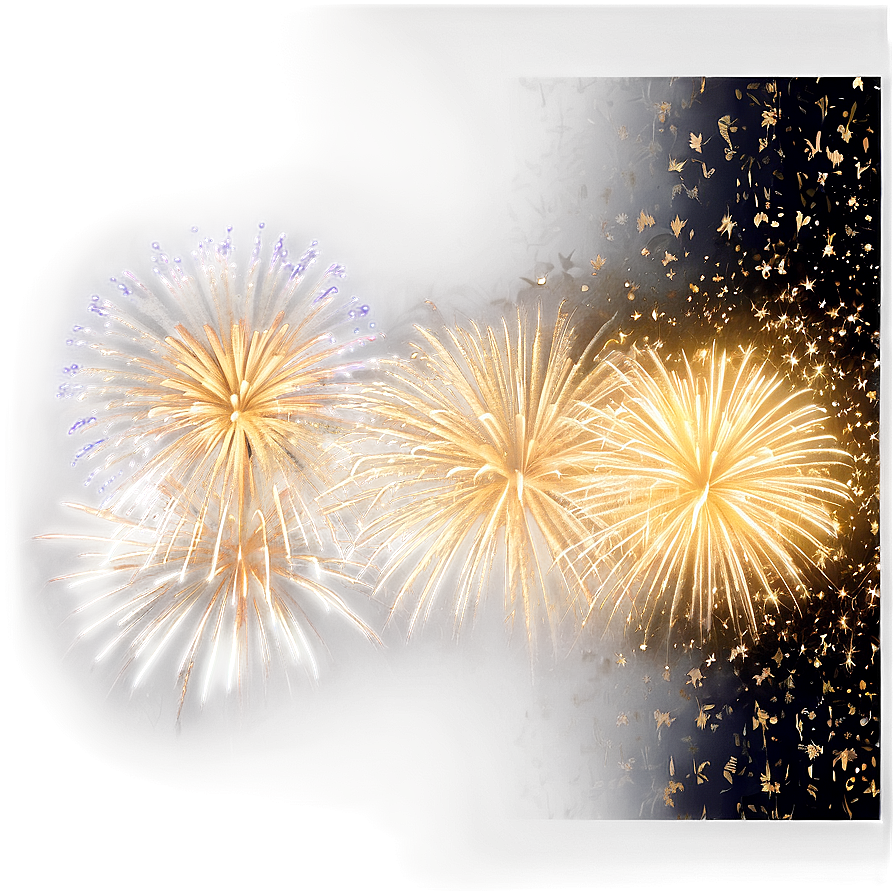 Gold Fireworks Cascade Png Pij55