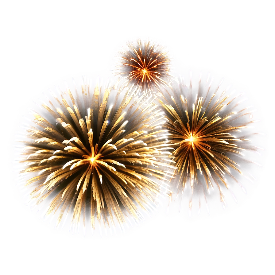 Gold Fireworks Fete Png Eex