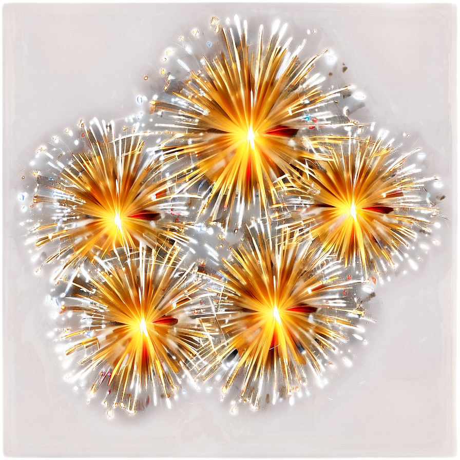 Gold Fireworks Panorama Png 3