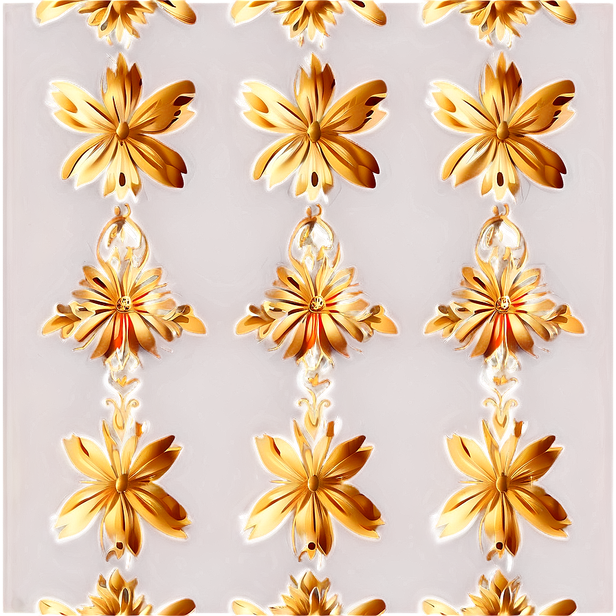 Gold Floral Pattern Png Nsd94