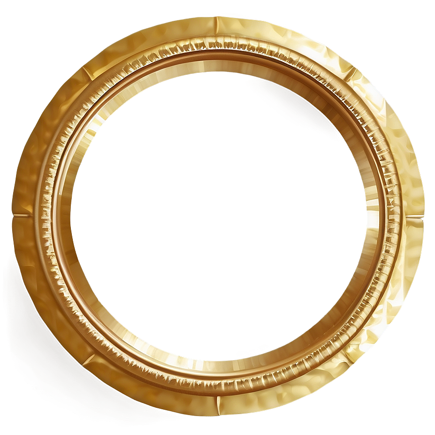 Gold Foil Circle Frame Png 06262024