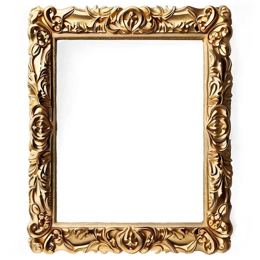 Gold Foil Frame Png 06252024