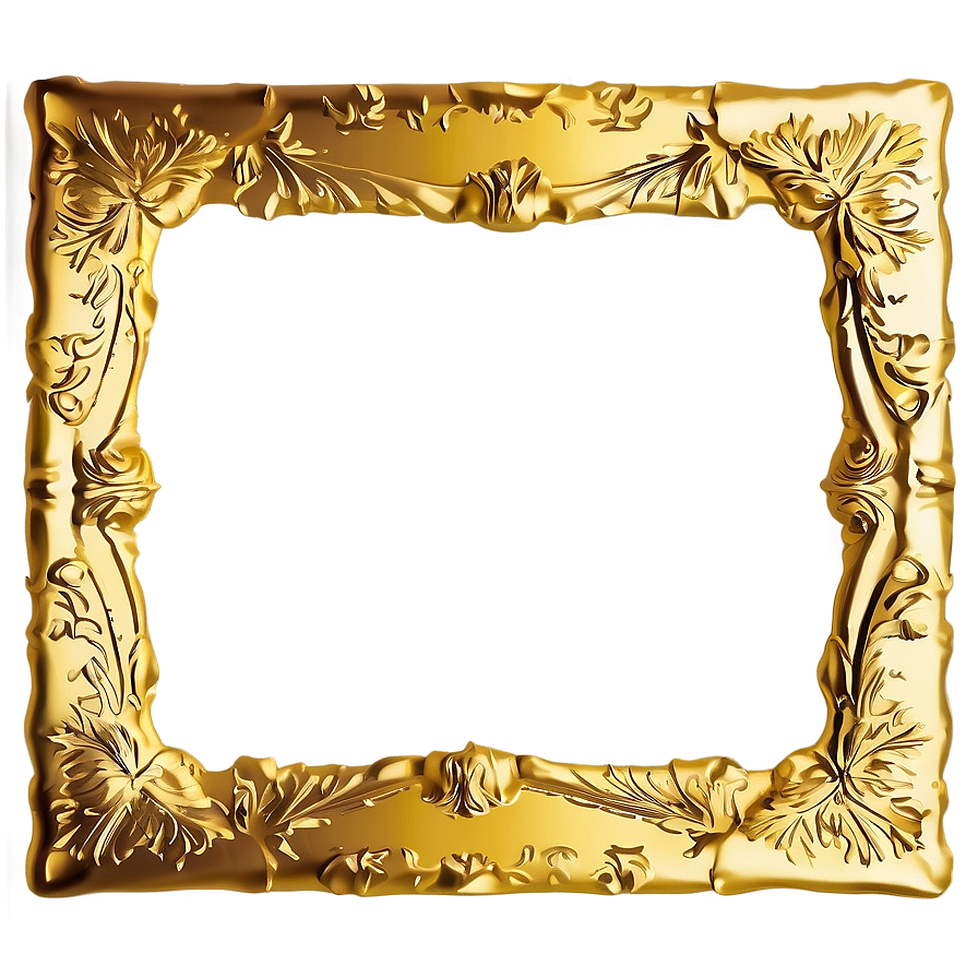 Gold Foil Frame Png 06252024