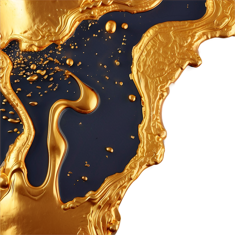 Gold Foil Splash Png 06282024