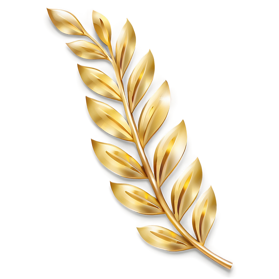 Gold Foliage Illustration Png 06262024